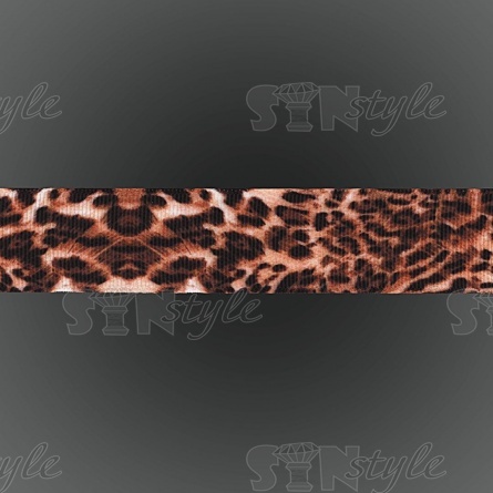 Лента репсовая, с анималистическим принтом, ширина 25 мм, намотка 20 ярдов фото 3