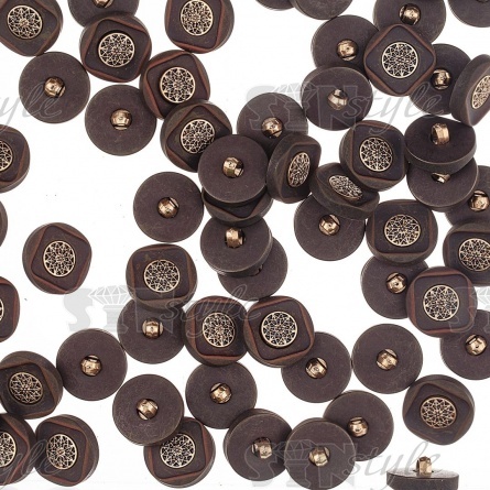 Пуговица пластиковая на ножке, размер 28L, цвет бордовый фото 1