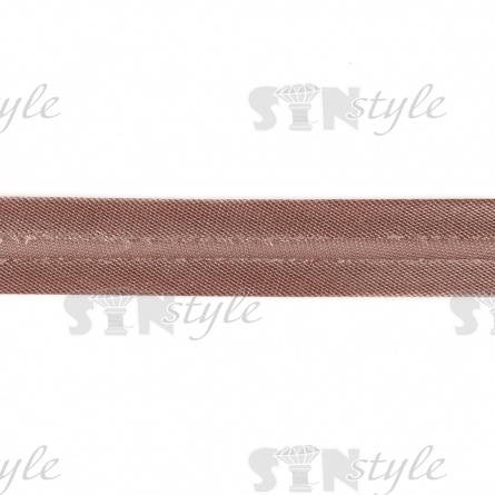 Косая бейка атласная, ширина 15 мм, намотка 144 ярд, цвет капучино (2) фото 3