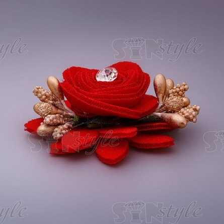 Цветочки декоративные, цвет красный, размер 50 мм,  фото 2