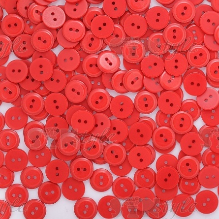 Пуговица пластиковая на два прокола, 20L, цвет красный фото 4