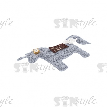 Аппликация 3D "Лошадка", цвет серый, размер 70х45 мм фото 2
