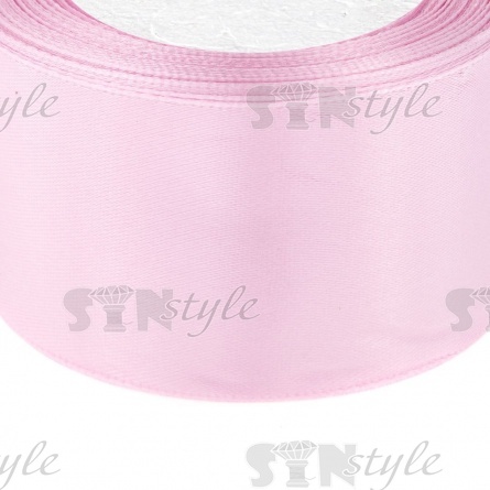 Декоративная лента атласная, ширина 50 мм, длина 25 ярдов, цвет светло-сиреневый (№045) фото 2