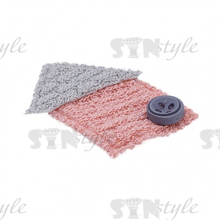 Аппликация 3D "Домик", цвет грязно-розовый+мятный, размер 35х38 мм фото 2