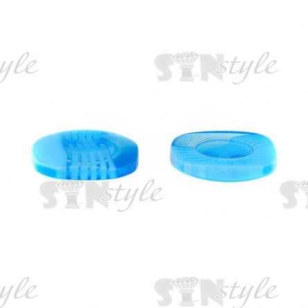 Пуговица пластиковая на два прокола, размер 20L, цвет №9 (голубой) фото 2