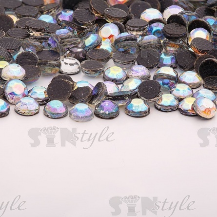 Стразы термоклеевые акриловые SS16, цвет радужный (голография), 500 гр/уп  фото 1