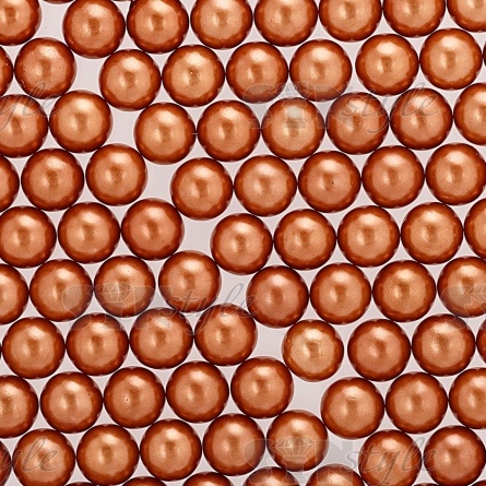 Бусины под жемчуг прибивные, размер 6 мм, цвет желто-коричневый, вес 500 г  фото 2