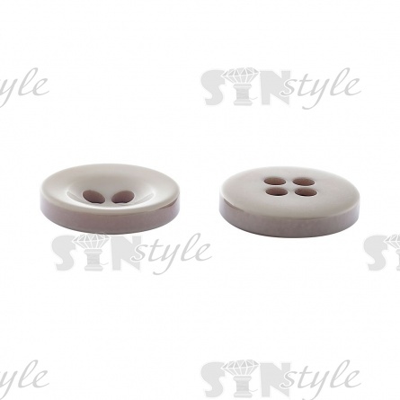 Пуговица пластиковая на четыре прокола, светло-серая, 34L фото 3