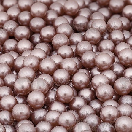 Бусины под жемчуг прибивные, размер 6 мм, цвет серый, вес 500г  фото 3