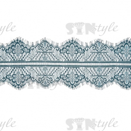 Кружево "Французское", ширина 140 мм, цвет темно-зеленый, длина 3 метра фото 2