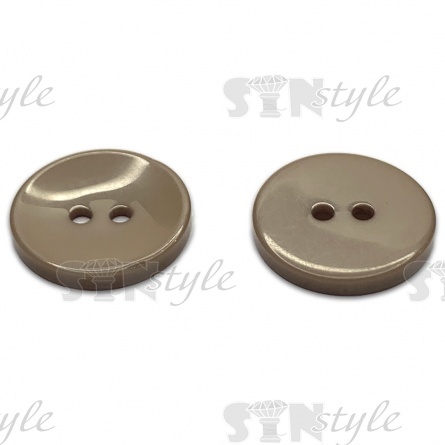 Пуговица пластиковая на два прокола, размер 40L, цвет коричневый фото 2