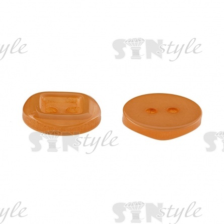 Пуговица пластиковая на два прокола, 20L, цвет горчичный фото 2