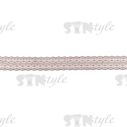 Кружево на сетке, ширина 45 мм, цвет капучино (№14), намотка 300 ярдов фото 3