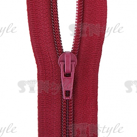 Молиня спираль, тип 5, разьемная, длина 85 см, цвет 177 (бордовый), "простой" бегунок фото 2