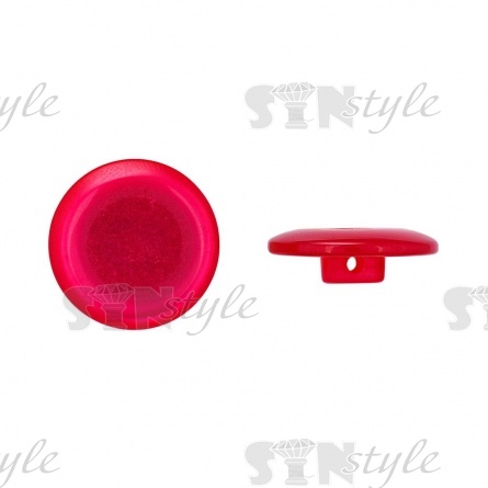 Пуговица пластиковая на ножке, ярко-розовая перламутровая, 32L фото 1