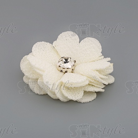 Цветочки декоративные, цвет шампань, размер 40 мм,  фото 2