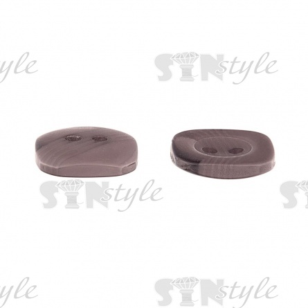 Пуговица пластиковая на два прокола, размер 20L, цвет №5 (темно-серый) фото 2