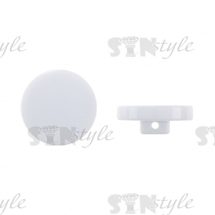 Пуговица пластиковая на ножке, белая, 48L фото 1