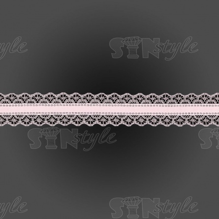 Декоративная лента капроновая ажурная, ширина 30 мм, намотка 25 ярдов, цвет розовый фото 2