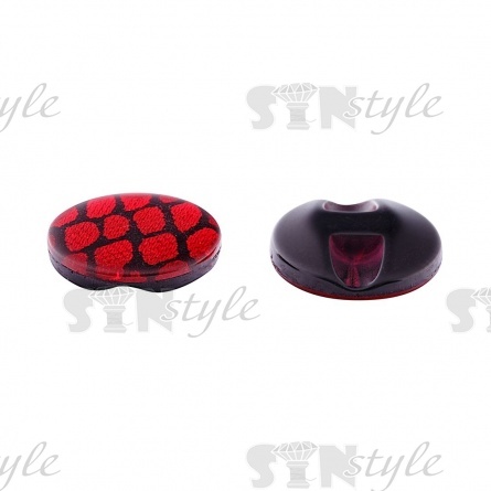 Пуговица пластиковая на полуножке, размер 20L, форма круглая, цвет бордовый  фото 2