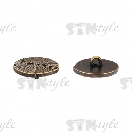 Пуговица пластиковая на ножке, круглой формы, размер 48L, цвет бронзовый фото 2