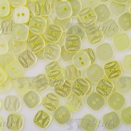 Пуговица пластиковая на два прокола, размер 20L, цвет салатовый фото 4