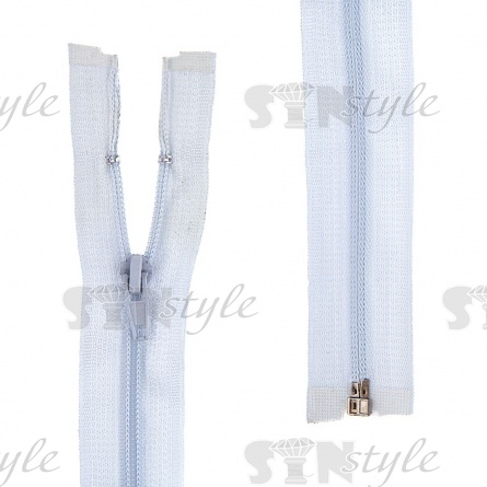 Молиня спираль, тип 5, разьемная, длина 80 см, цвет 329 (светло-серый), "простой" бегунок фото 2