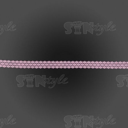 Кружево на сетке с цветочным рисунком, цвет розовый (№3), ширина 25 мм, намотка 300 ярдов фото 3