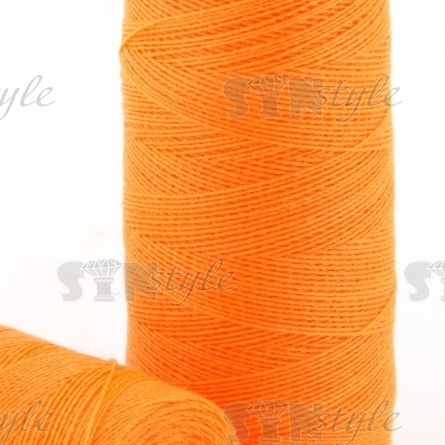 Нитки полиэстер 40/2, цвет №1131 (ярко-оранжевый), катушка 400Y фото 2