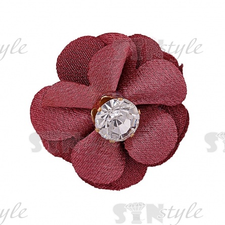 Цветочки декоративные, цвет бордовый, размер 35 мм,  фото 1