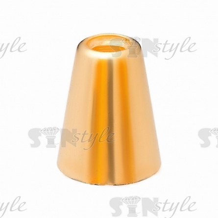 Концевик пластиковый, цвет золото, диаметр 11 мм фото 1