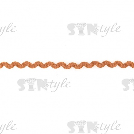 Декоративная тесьма вьюнок, ширина 8 мм,  намотка 15 ярдов, цвет капучино (№105) фото 2