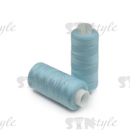 Нитки полиэстер 40/2, цвет №303 (светло-голубой), катушка 400Y фото 1