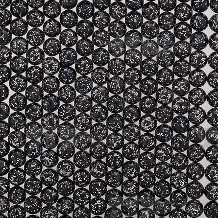 Бусины под жемчуг прибивные с серебряным напылением, размер 8 мм, цвет черный, вес 500 г  фото 1