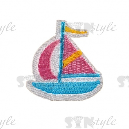 Термоаппликация "Кораблик", размер 35х38 мм фото 1