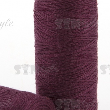 Нитки полиэстер 40/2, цвет №1090 (темно-сиреневый), катушка 400Y фото 2