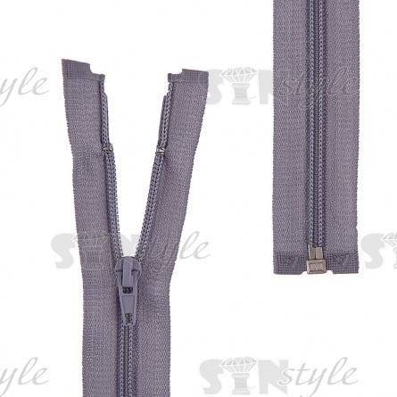 Молиня спираль, тип 5, разьемная, длина 80 см, цвет С361 (светло-серый), "простой" бегунок фото 1