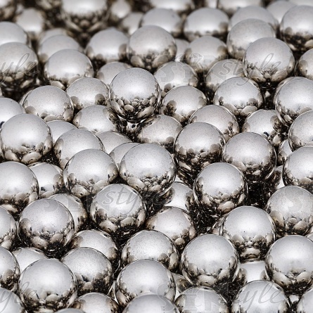 Бусины под жемчуг прибивные, размер 5 мм, цвет никель, вес 500 г  фото 3