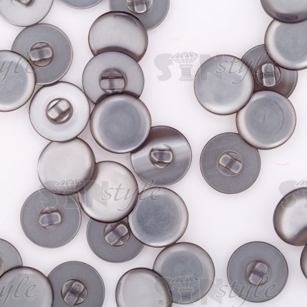 Пуговица пластиковая на ножке, серая перламутровая, 32L фото 3