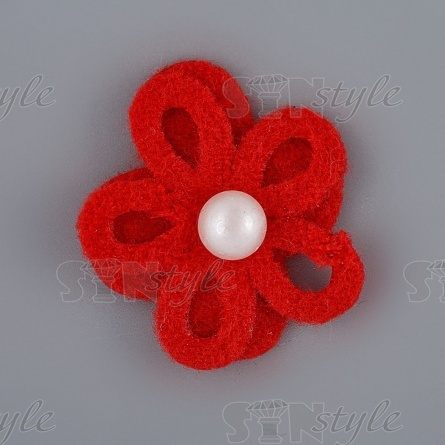Цветочки декоративные, цвет красный, размер 25 мм,  фото 1