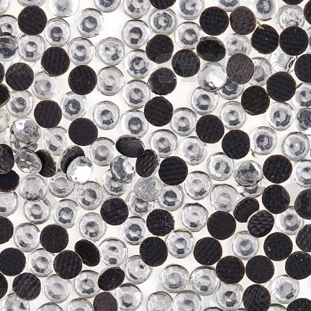 Стразы термоклеевые акриловые SS16, цвет белый прозрачный 500гр/уп  фото 3