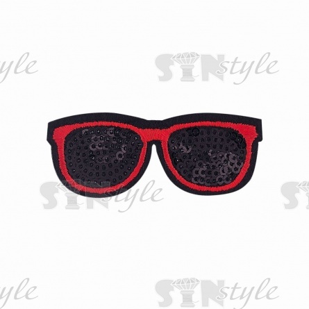 Термоаппликация "Очки", размер 67х25 мм фото 1