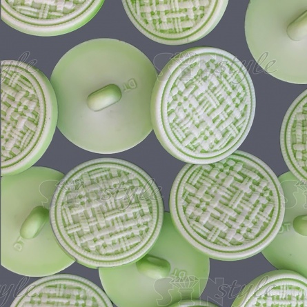 Пуговица пластиковая на ножке, размер 34L, цвет светло-зеленый фото 3